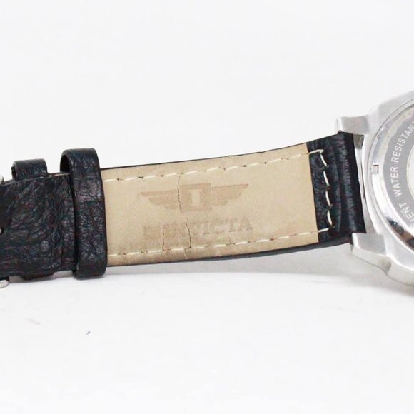 INVICTA #40251 Brown Genuine Leather Stainless Steel Watch